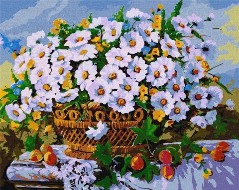 Malowanie po numerach - Letnie kwiaty 40x50cm Malowanie po numerach - Letnie kwiaty 40x50cm