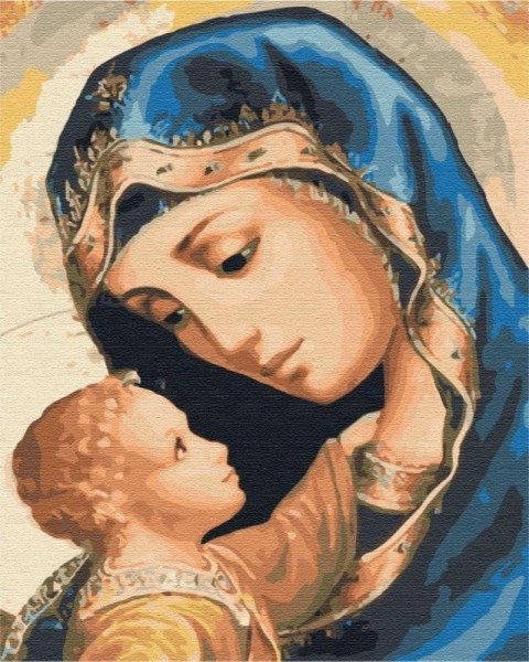 Malowanie po numerach Maria z dzieciątkiem 40x50cm Malowanie po numerach Maria z dzieciątkiem 40x50cm