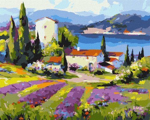 Malowanie po numerach - Miasteczko 40x50cm Malowanie po numerach - Miasteczko 40x50cm
