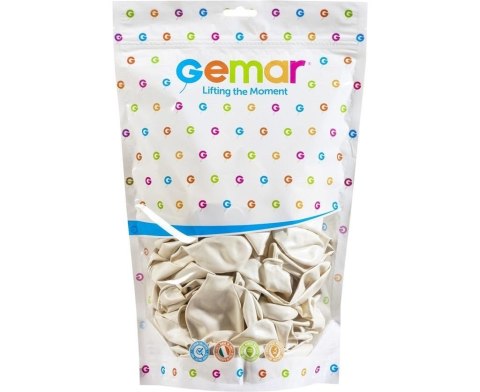 Balony metaliczne perłowo białe 33cm 50szt Balony metaliczne perłowo białe 33cm 50szt