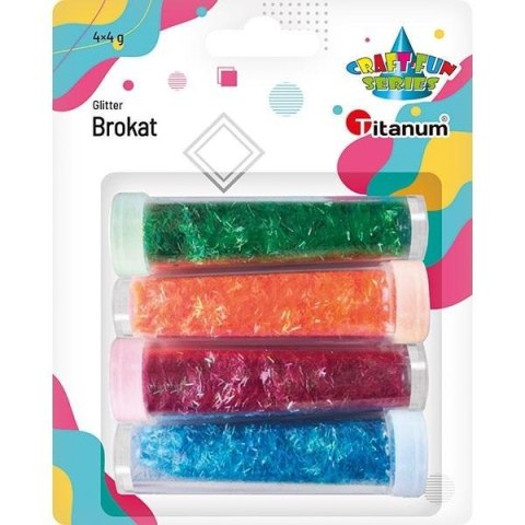 Brokat w fiolkach tęczowy 4 kolory Brokat w fiolkach tęczowy 4 kolory