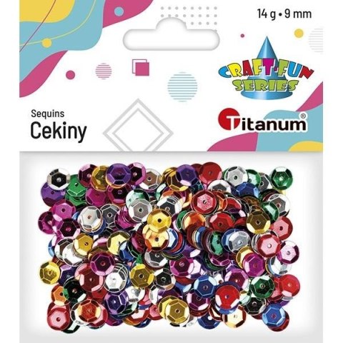 Cekiny okrągłe 9mm mix 14g Cekiny okrągłe 9mm mix 14g