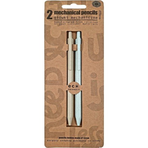Ekologiczny ołówek automatyczny 0,5mm 2szt Ekologiczny ołówek automatyczny 0,5mm 2szt