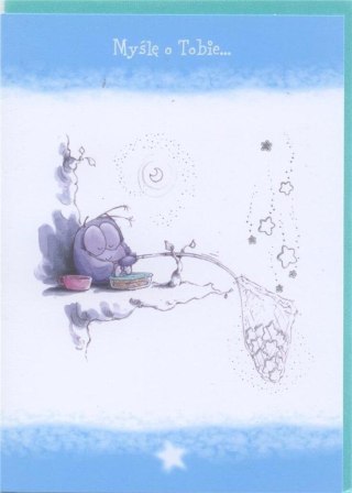 Kartka z sówką Bobble - Myślę o Tobie