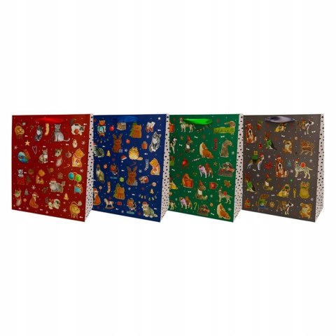 Torba prezentowa 26x32cm Świąteczne Psy mix Torba prezentowa 26x32cm Świąteczne Psy mix