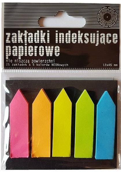 Zakładki indeksujące papierowe neon Zakładki indeksujące papierowe neon