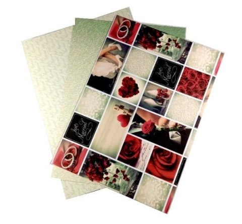Karton 300g motywy ślubne 24x34cm 3 ark MIX Karton 300g motywy ślubne 24x34cm 3 ark MIX
