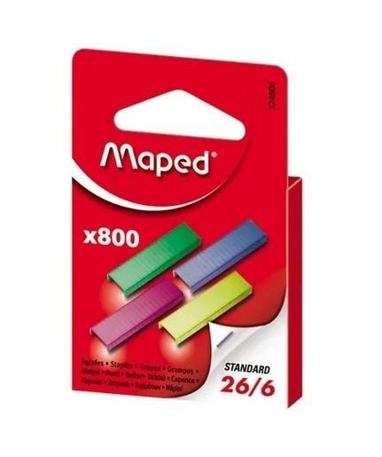 Zszywki kolorowe 26/6 800szt MAPED Zszywki kolorowe 26/6 800szt MAPED
