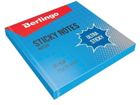 Bloczek samoprzylepny 75x75 niebieski kratka 80K Bloczek samoprzylepny 75x75 niebieski kratka 80K