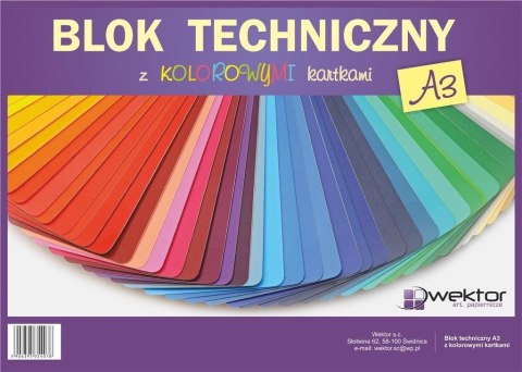 Blok techniczny A3/8K kolorowy (10szt) Blok techniczny A3/8K kolorowy (10szt)