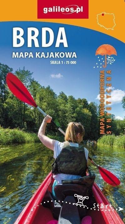 Mapa kajakowa - Brda wodoodporna 1:75 000 Mapa kajakowa - Brda wodoodporna 1:75 000