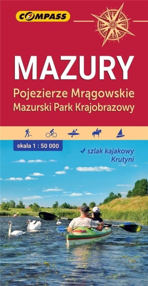 Mapa tur. - Mazury. Pojezierze Mrągowskie 1:50 000 Mapa tur. - Mazury. Pojezierze Mrągowskie 1:50 000