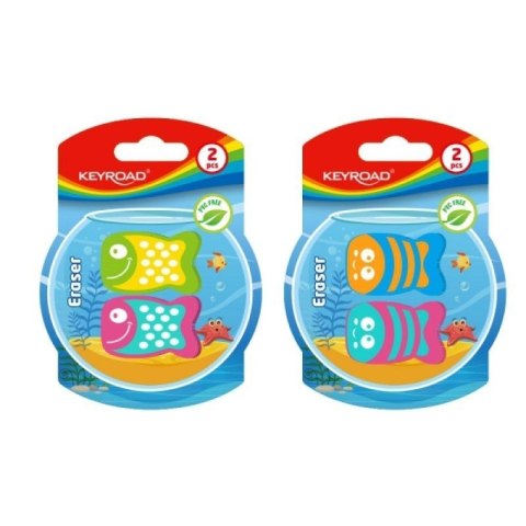 Gumka Funny Fish 2szt MIX Gumka Funny Fish 2szt MIX