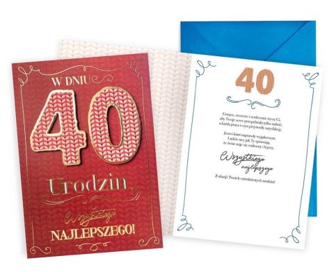 Karnet Urodziny 40 Karnet Urodziny 40