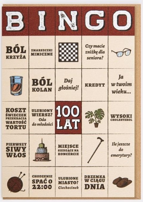 Karnet Urodziny - Bingo 100 lat! Karnet Urodziny - Bingo 100 lat!