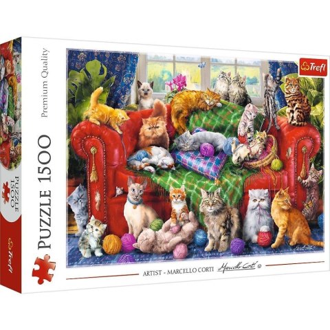Puzzle 1500 Kociaki na sofie TREFL Puzzle 1500 Kociaki na sofie TREFL