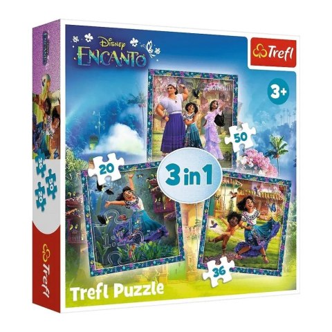Puzzle 3w1 Bohaterowie magicznego Encanto TREFL Puzzle 3w1 Bohaterowie magicznego Encanto TREFL