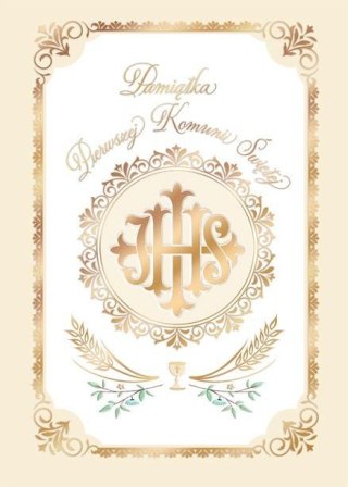 Karnet B6 Komunia. Ornament