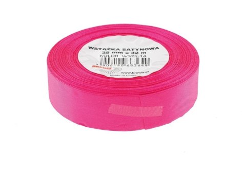 Wstążka satynowa różowa 25mmx32m Wstążka satynowa różowa 25mmx32m