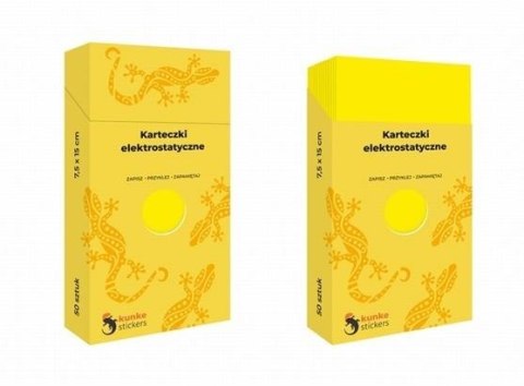 Karteczki elektrostatyczne 50szt żółte Karteczki elektrostatyczne 50szt żółte