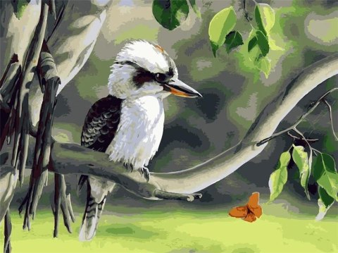 Malowanie po numerach - Czujność w lesie 30x40cm Malowanie po numerach - Czujność w lesie 30x40cm