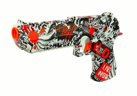 Pistolet Elektryczny na Kulki Wodne Zestaw Grafiti Czerwony 20 metrów Pistolet Elektryczny na Kulki Wodne Zestaw Grafiti Czerwony 20 metrów