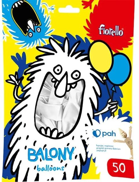 BALONY 10" METAL BIAŁY Fiorello 50 szt. KWBN24 BALONY 10" METAL BIAŁY Fiorello 50 szt. KWBN24