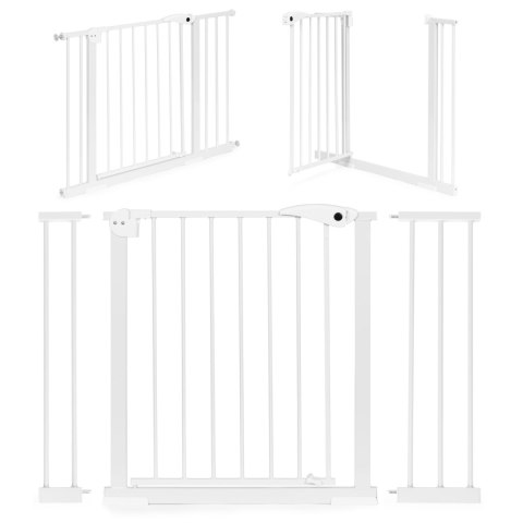 Bramka barierka zabezpieczająca 74-105 cm na schody i drzwi stal dodatkowe panele biała ECOTOYS Bramka barierka zabezpieczająca 74-105 cm na schody i drzwi stal dodatkowe panele biała ECOTOYS