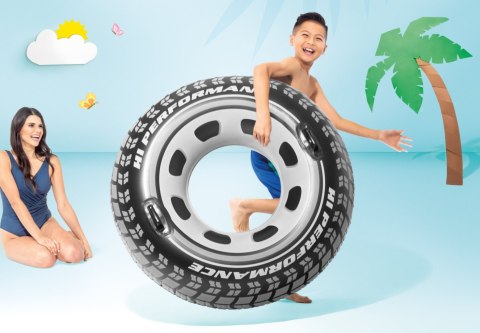 Koło do pływania opona z uchwytami materac wodny INTEX 56268 Koło do pływania opona z uchwytami materac wodny INTEX 56268