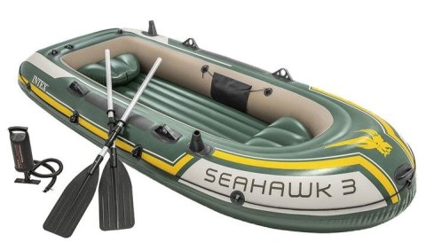 Ponton seahawk 3-osobowy pompka + 2 wiosła INTEX 68380 Ponton seahawk 3-osobowy pompka + 2 wiosła INTEX 68380