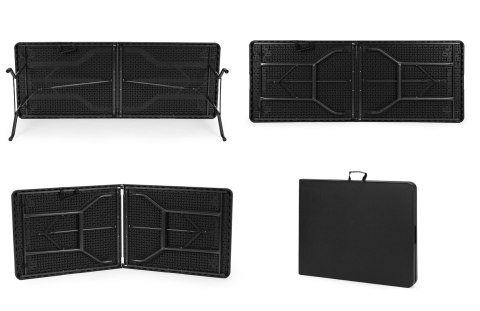 Stół cateringowy 180 cm składany w walizkę czarny ModernHome Stół cateringowy 180 cm składany w walizkę czarny ModernHome