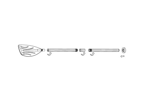 Wiosła do pontonu 2 sztuki 122 cm jednopiórowe INTEX 59623 Wiosła do pontonu 2 sztuki 122 cm jednopiórowe INTEX 59623