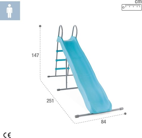 Zjeżdżalnia dla dzieci ogrodowa ślizg 244 cm duża stal tworzywo - 44107 INTEX Zjeżdżalnia dla dzieci ogrodowa ślizg 244 cm duża stal tworzywo - 44107 INTEX