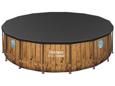 Bestway Basen stelażowy drewno 488x122 11w1 56725