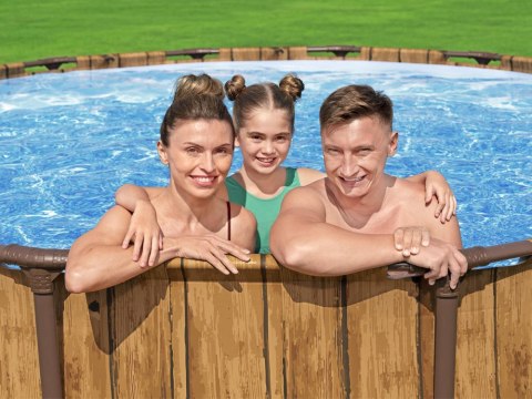 Bestway Basen stelażowy drewno 488x122 11w1 56725