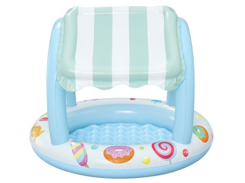 Bestway Niebiesko-biały basenik z daszkiem i dmuchanym dnem 104cm 52638