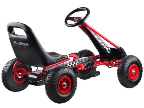 Duży GOKART na pedały pompowane gumowe koła SP0153