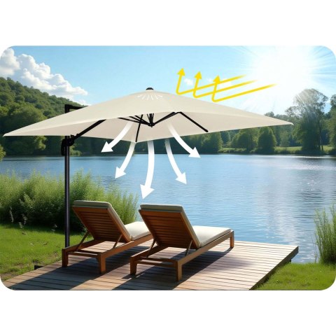 Parasol ogrodowy składany 8 segmentowy 420 cm z pokrowcem Plonos PL-883 Parasol ogrodowy składany 8 segmentowy 420 cm z pokrowcem Plonos PL-883