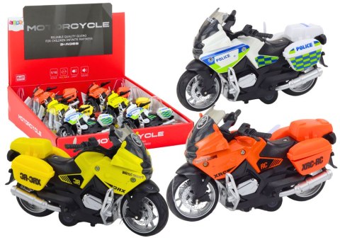 Motocykl Sportowy z Napędem Frykcyjnym 3 Wzory Żółty Pomarańczowy Biały Motocykl Sportowy z Napędem Frykcyjnym 3 Wzory Żółty Pomarańczowy Biały