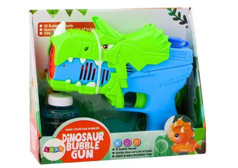 Pistolet na Bańki Mydlane Dinozaur Niebiesko- Zielony Pistolet na Bańki Mydlane Dinozaur Niebiesko- Zielony