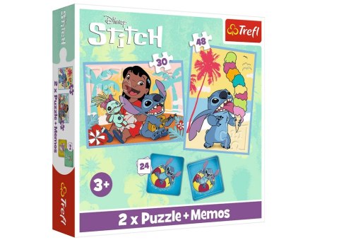 Puzzle - 2w1+memos - Wesoły dzień Lilo and Stitch Trefl 93585 Puzzle - 2w1+memos - Wesoły dzień Lilo and Stitch Trefl 93585