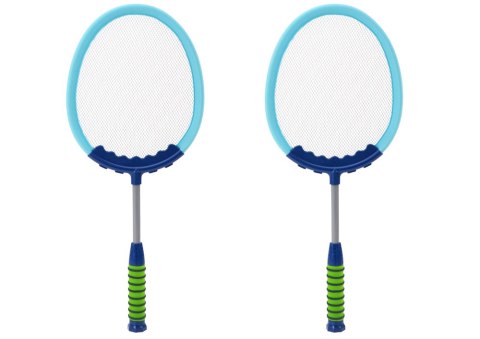 Zestaw 2 Rakietek Do Gry W Badmintona Paletki Lotki Badminton Niebieski Zestaw 2 Rakietek Do Gry W Badmintona Paletki Lotki Badminton Niebieski