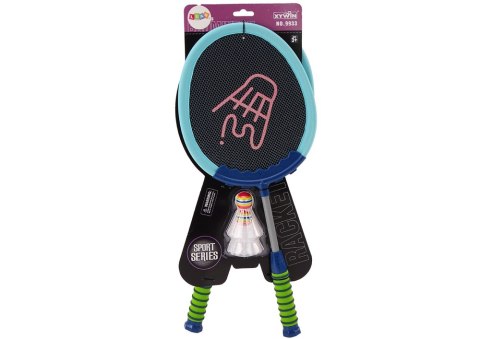 Zestaw 2 Rakietek Do Gry W Badmintona Paletki Lotki Badminton Niebieski Zestaw 2 Rakietek Do Gry W Badmintona Paletki Lotki Badminton Niebieski