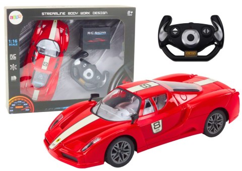 Auto Sportowe Zdalnie Sterowane Na Pilota 1:16 R/C Czerwone Auto Sportowe Zdalnie Sterowane Na Pilota 1:16 R/C Czerwone