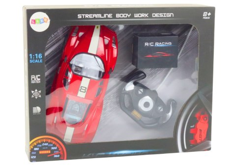 Auto Sportowe Zdalnie Sterowane Na Pilota 1:16 R/C Czerwone Auto Sportowe Zdalnie Sterowane Na Pilota 1:16 R/C Czerwone
