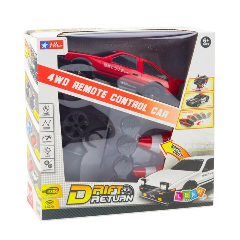 Auto Sportowe Do Driftu Wymienne Koła Zdalnie Sterowany RC 4WD Czerwony Auto Sportowe Do Driftu Wymienne Koła Zdalnie Sterowany RC 4WD Czerwony