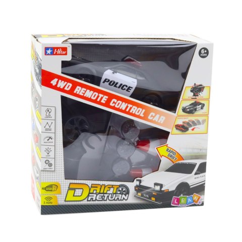 Auto Sportowe Do Driftu Wymienne Koła Zdalnie Sterowany RC 4WD Policja Auto Sportowe Do Driftu Wymienne Koła Zdalnie Sterowany RC 4WD Policja