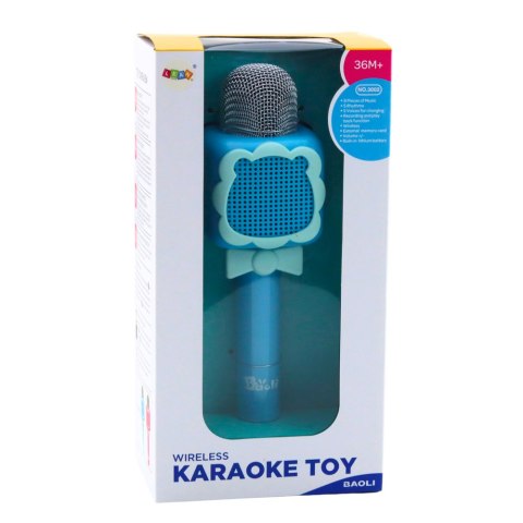 Bezprzewodowy Mikrofon Bluetooth Karaoke Nagrywanie Zmiana Głosu Niebieski Bezprzewodowy Mikrofon Bluetooth Karaoke Nagrywanie Zmiana Głosu Niebieski