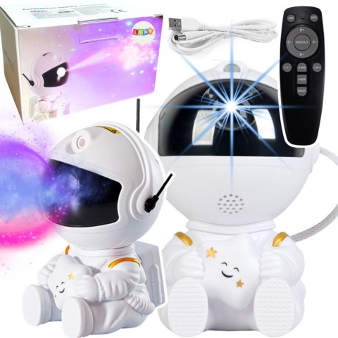 Projektor Astronauta Z Gwiazdą LED USB Pilot Sterujący Projektor Astronauta Z Gwiazdą LED USB Pilot Sterujący