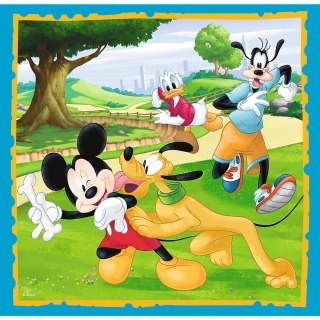 Puzzle - 3w1 - Myszka Miki z przyjaciółmi Trefl 34846